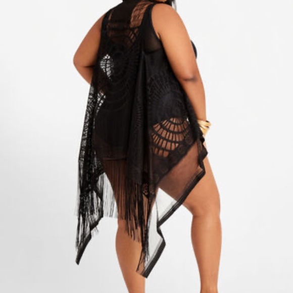 Ashley Stewart Other - Ashley Stewart Crochet Vest Swim Cover NWT ONE SIZE